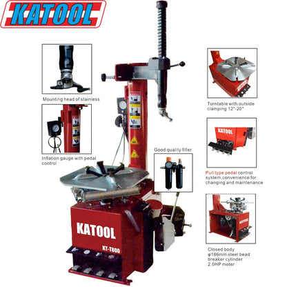 Katool KT-T800 & KT-B700 Tire Changer and Balancer Combo