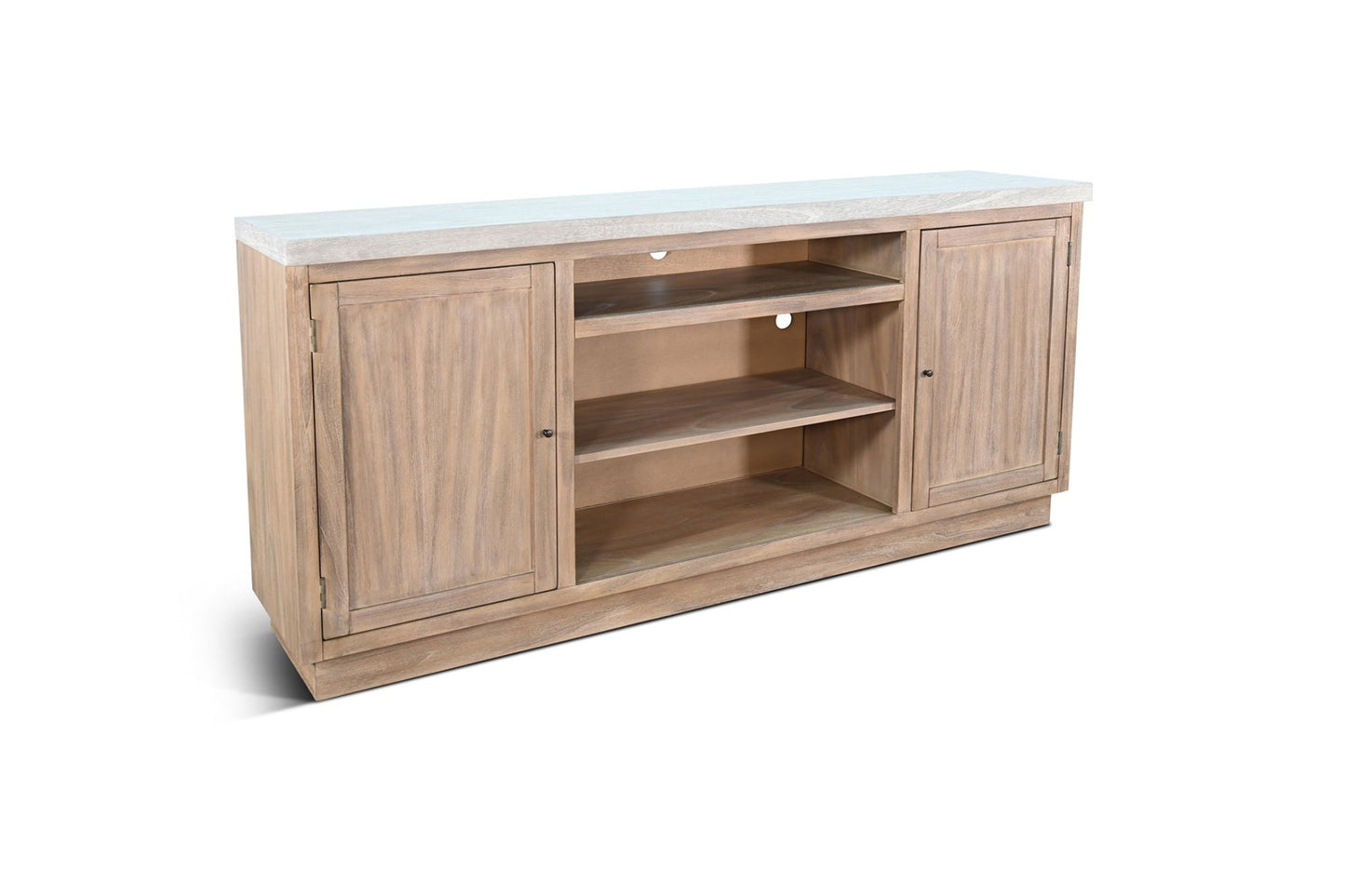 Sunny Designs 78" Media Console - Light Gray / Wheat - 3675LW