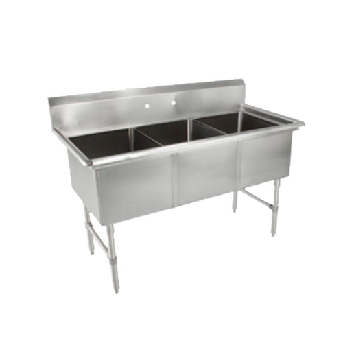 John Boos 3B184 "B" Series Sink with Three 18" x 18" Compartments - JB3B184