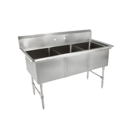 John Boos 3B16204 "B" Series Sink with Three 16" x 20" Compartments - JB3B16204