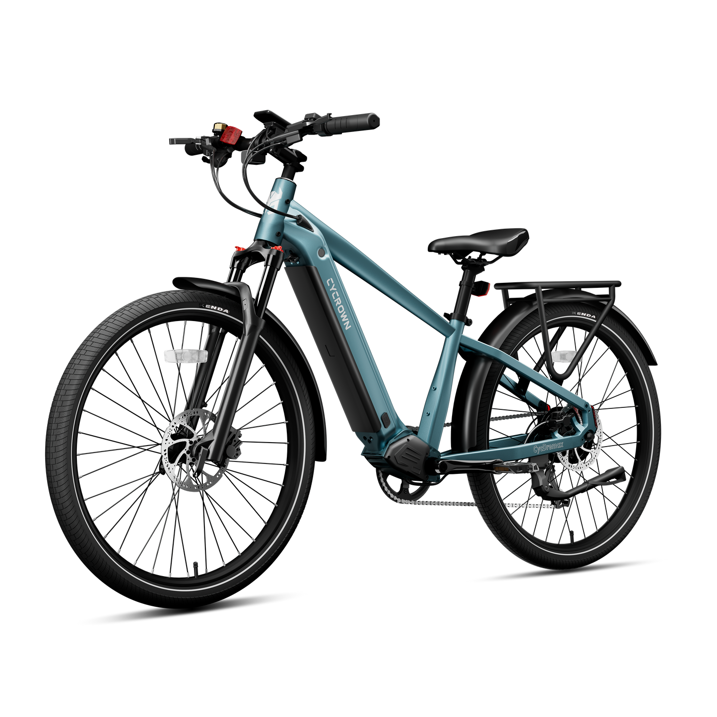 Samson Cycrown Dremax Electric Commuter Bike Step-Over Frame 852W 28 MPH 65 Mile Range 48V New - DREMAX-TEAL