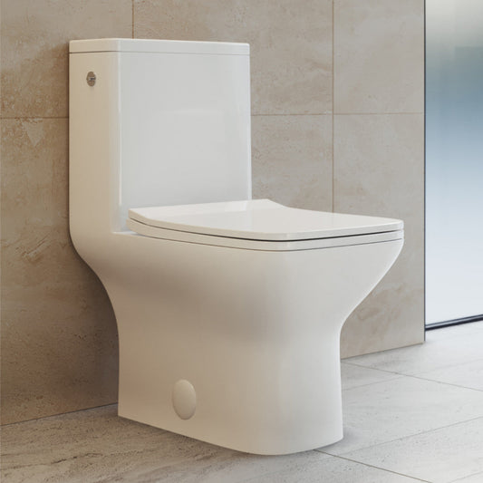 Swiss Madison Carre One-Piece Square Toilet Dual-Flush 1.1/1.6 gpf, Touchless - SM-1T264