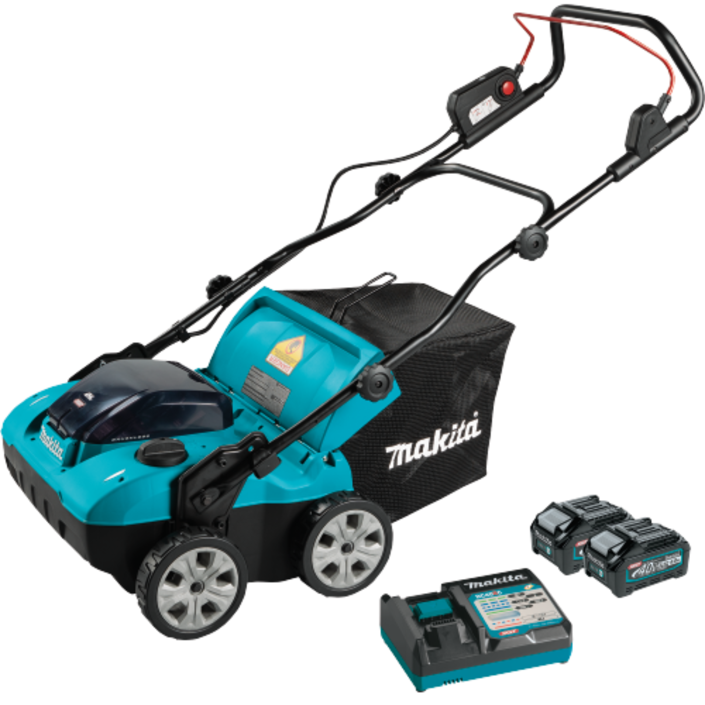 Makita GVU01SM 40V max XGT Brushless Cordless 15" Dethatcher / Scarifier Kit (4.0Ah) - GVU01SM