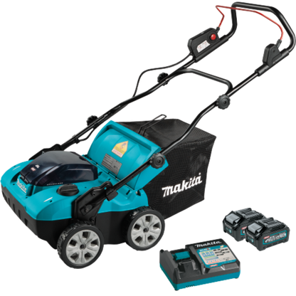 Makita GVU01SM 40V max XGT Brushless Cordless 15" Dethatcher / Scarifier Kit (4.0Ah) - GVU01SM