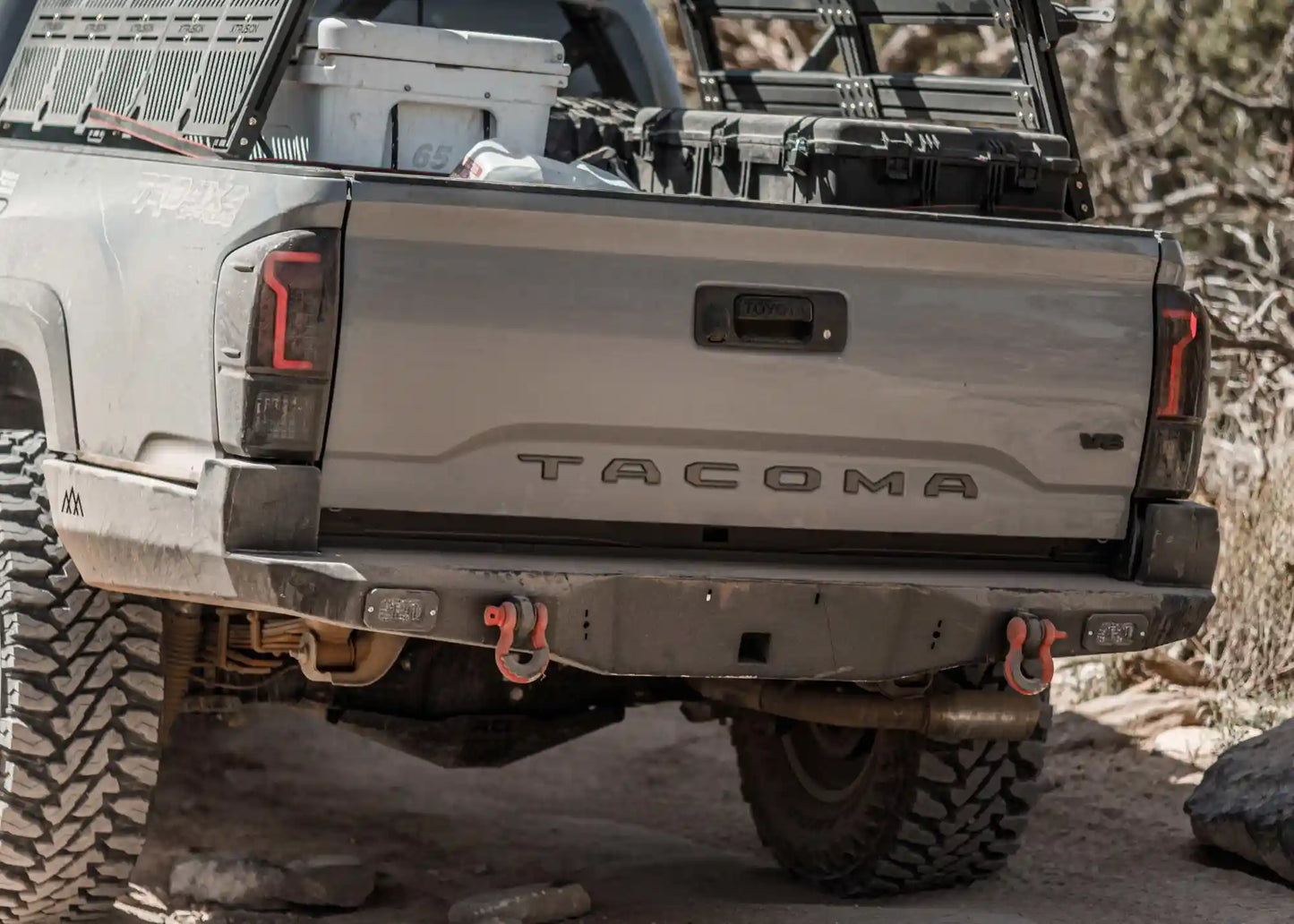 Backwoods Adventure Hi-Lite Overland Toyota Tacoma Rear Bumper 3rd Gen (2016-2023) - BWTY3T-209035B