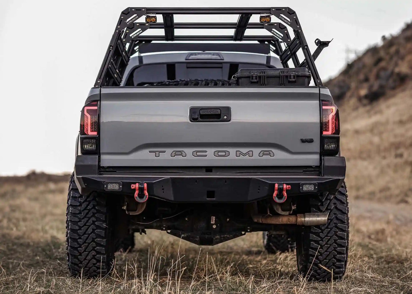 Backwoods Adventure Hi-Lite Overland Toyota Tacoma Rear Bumper 3rd Gen (2016-2023) - BWTY3T-209035B