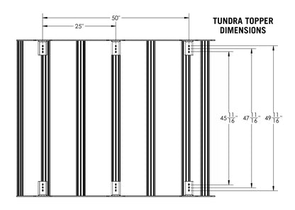 Backwoods Adventure Toyota Tundra Bed Rack - DRIFTR Topper (Add-on) - BWTU3B-9750
