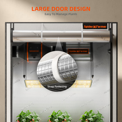 Spider Farmer Complete Grow Tent Kit – G4500 EVO 320W LED Lighting &amp; 2×4 Grow Tent for 3-6 Plant Setup, 2000D Mylar with High Reflectivity, Large Zippered Window