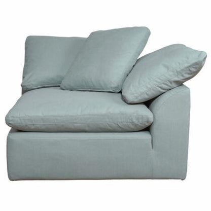 Sunset Trading Cloud Puff 4 Piece 132" Wide Slipcovered Modular Sectional Sofa with Ottoman - SU-1458-43-1C-2A-1O
