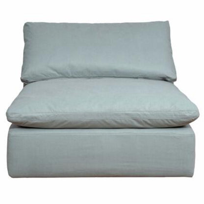 Sunset Trading Cloud Puff 4 Piece 132" Wide Slipcovered Modular Sectional Sofa with Ottoman - SU-1458-43-1C-2A-1O