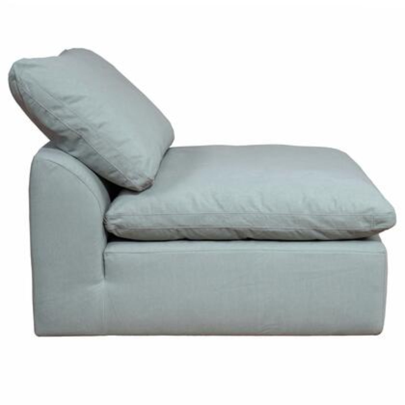 Sunset Trading Cloud Puff 4 Piece 132" Wide Slipcovered Modular Sectional Sofa with Ottoman - SU-1458-43-1C-2A-1O