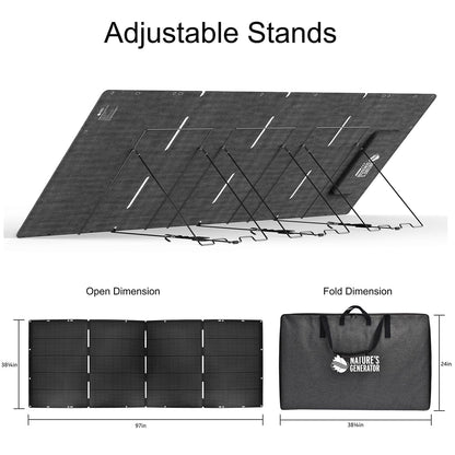 Nature's Generator Lithium 3600 Solar Generator - NGL36AUF2