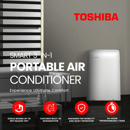 Toshiba Smart 3 in 1 Portable Electric Air Conditioner (Open Box)