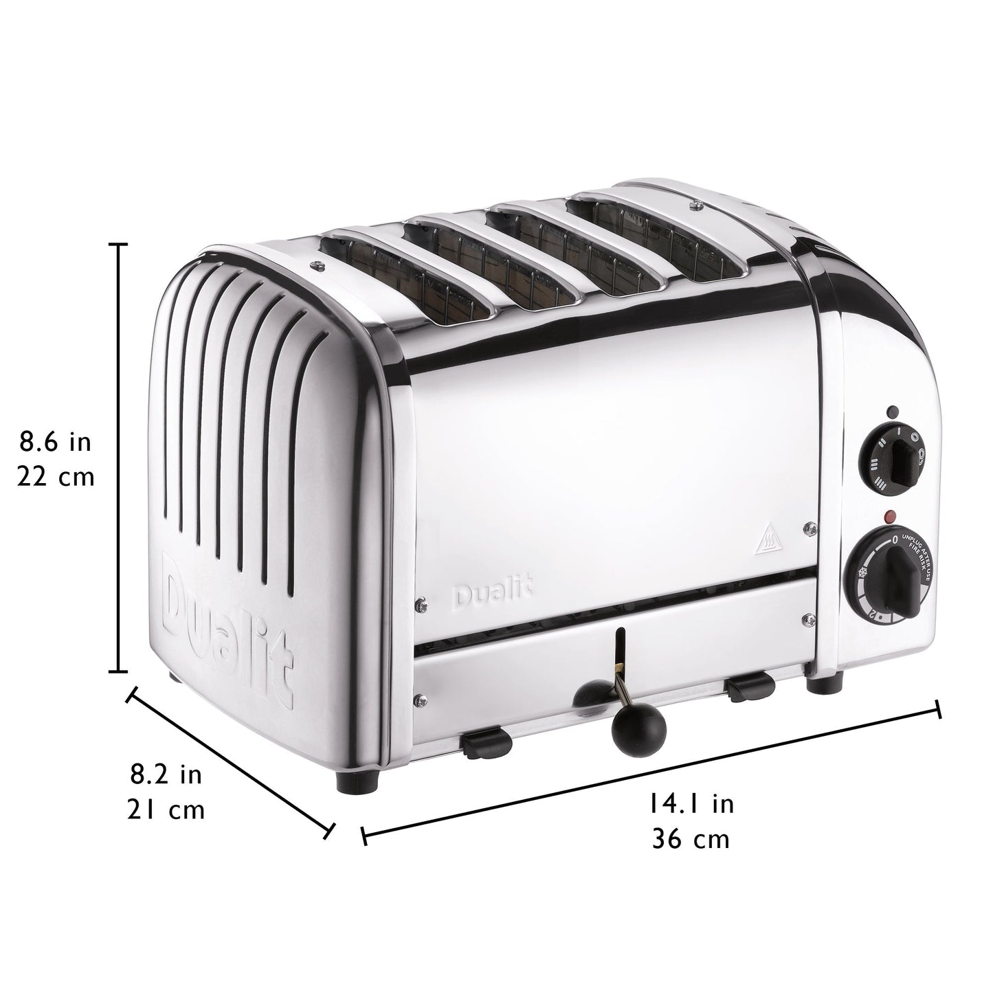 Dualit New Generation Classic 4-Slice Toaster in Stainless Steel - 40415