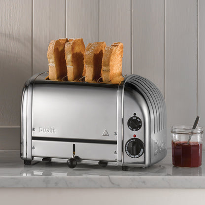 Dualit New Generation Classic 4-Slice Toaster in Stainless Steel - 40415