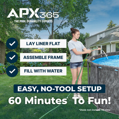 Summer Waves Bestway APX 365 18'x52" Round Above Ground Swimming Pool Set with Pump & Ladder - 404536