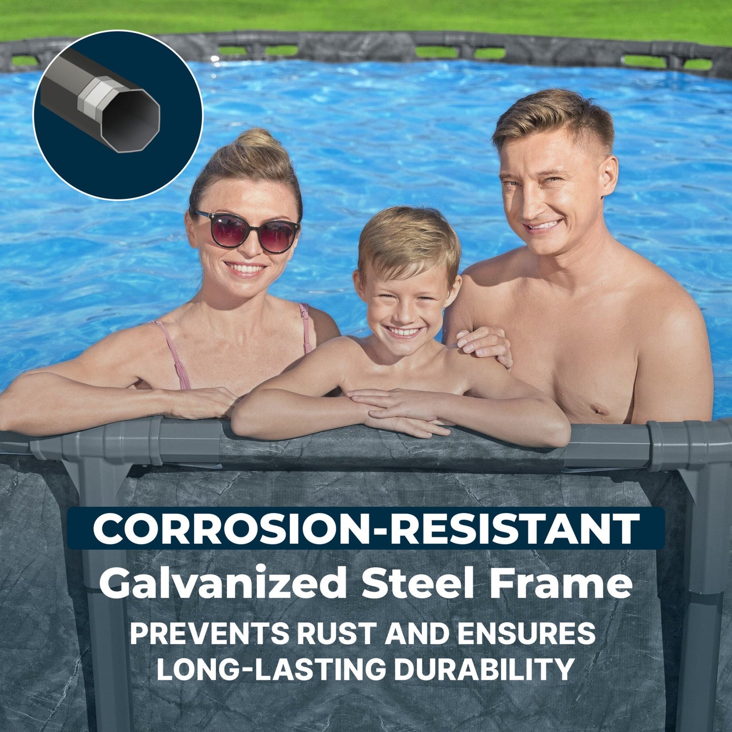 Summer Waves Bestway APX 365 18'x52" Round Above Ground Swimming Pool Set with Pump & Ladder - 404536
