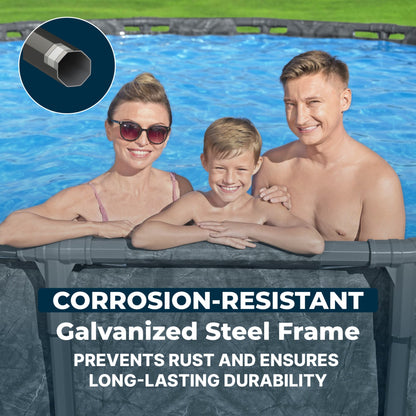 Summer Waves Bestway APX 365 18'x52" Round Above Ground Swimming Pool Set with Pump & Ladder - 404536