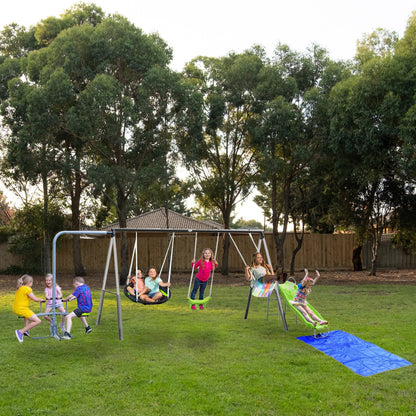 XDP Recreation Playground Park with Water Slide and Triple Fun Go Round - 412470