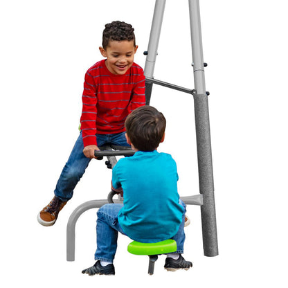 XDP Recreation Swingin' Free Playground Set with Water Slide, Super Disc Swing - 412471