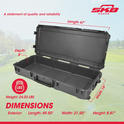 SKB Hard Protective Storage Case With Wheels for Equipment, iSeries, Dark Gray - 412821