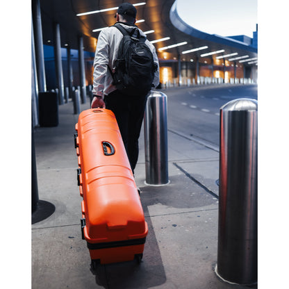 SKB Cases ATA Staff Pro XL Hard Plastic Storage Cart Golf Travel Case, Orange - 412823