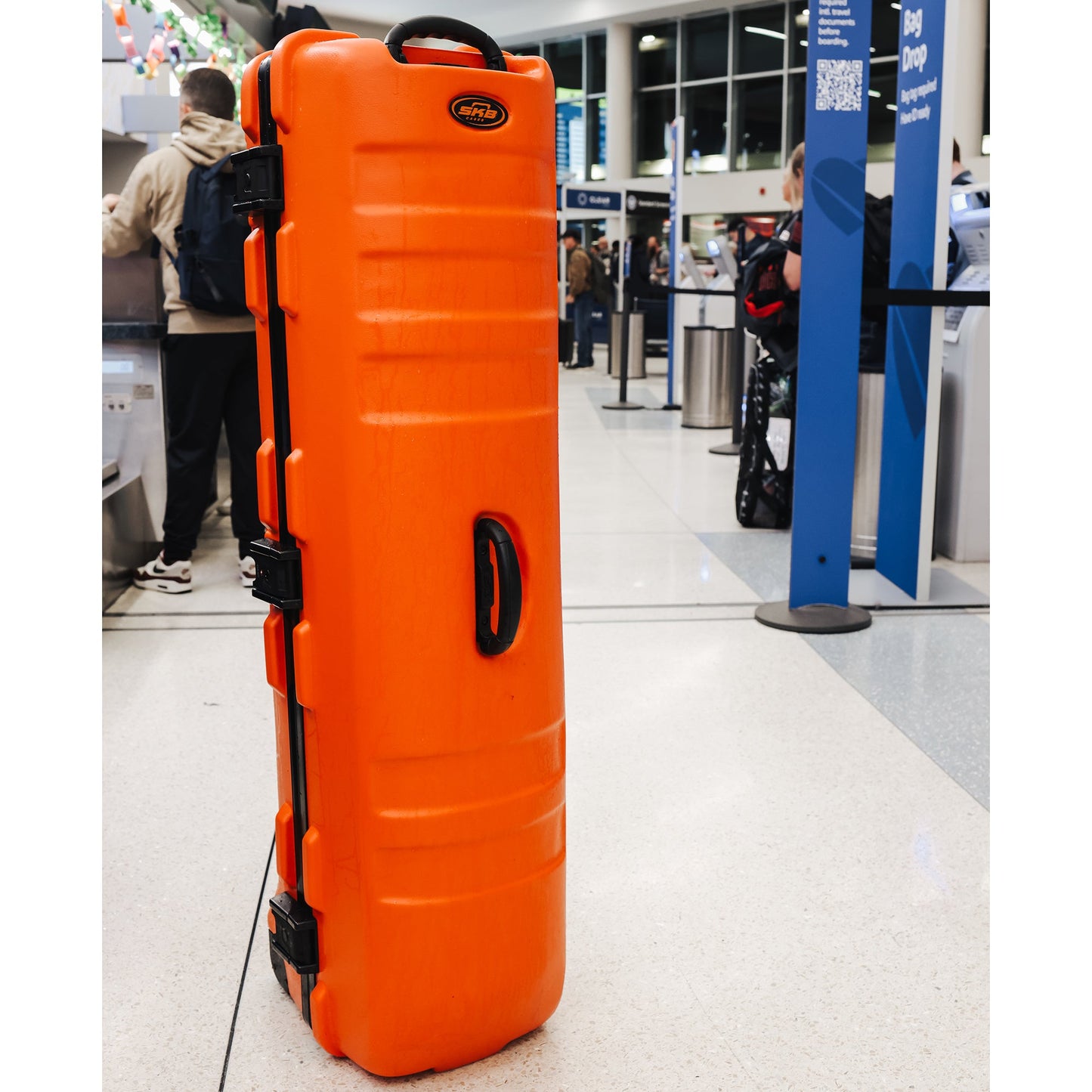 SKB Cases ATA Staff Pro XL Hard Plastic Storage Cart Golf Travel Case, Orange - 412823