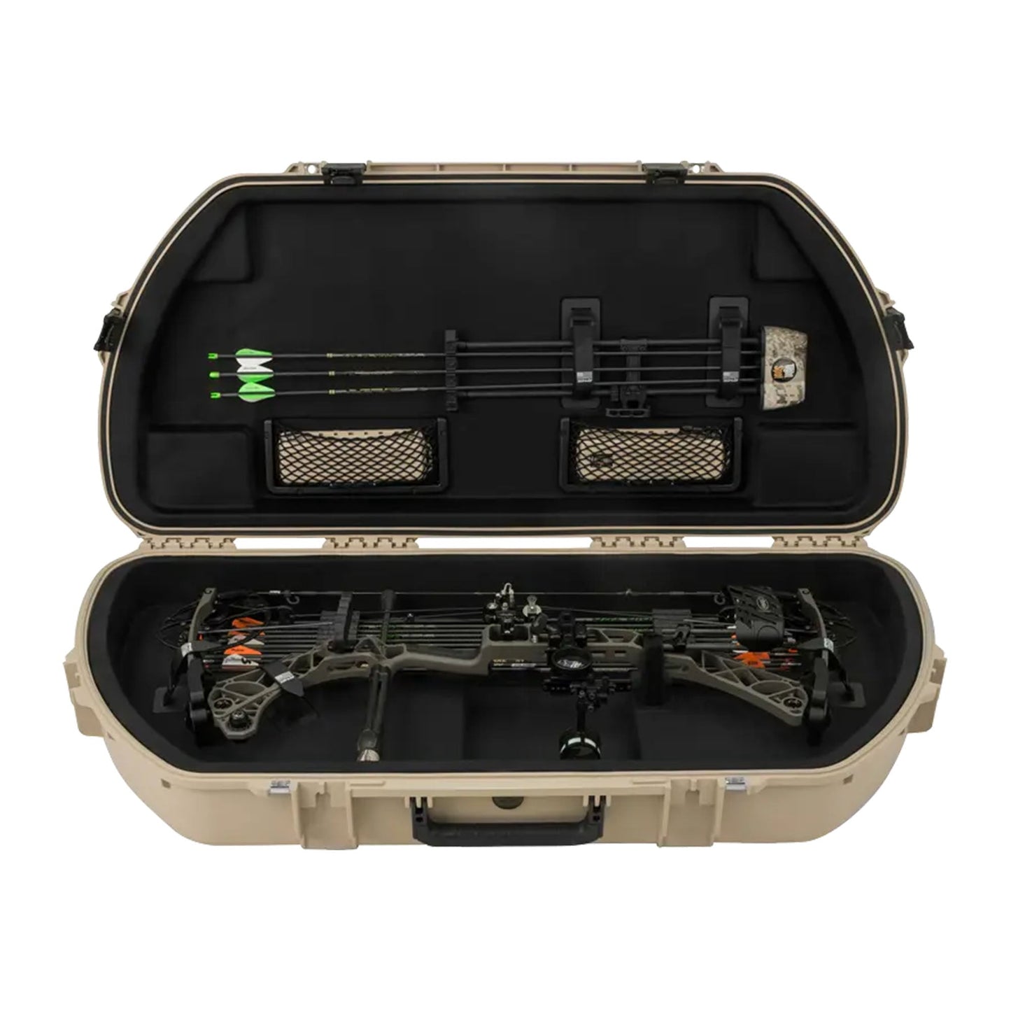 SKB Hard Protective Storage Case, Archery Bow & Arrow iSeries Shaped Case, Tan - 412825