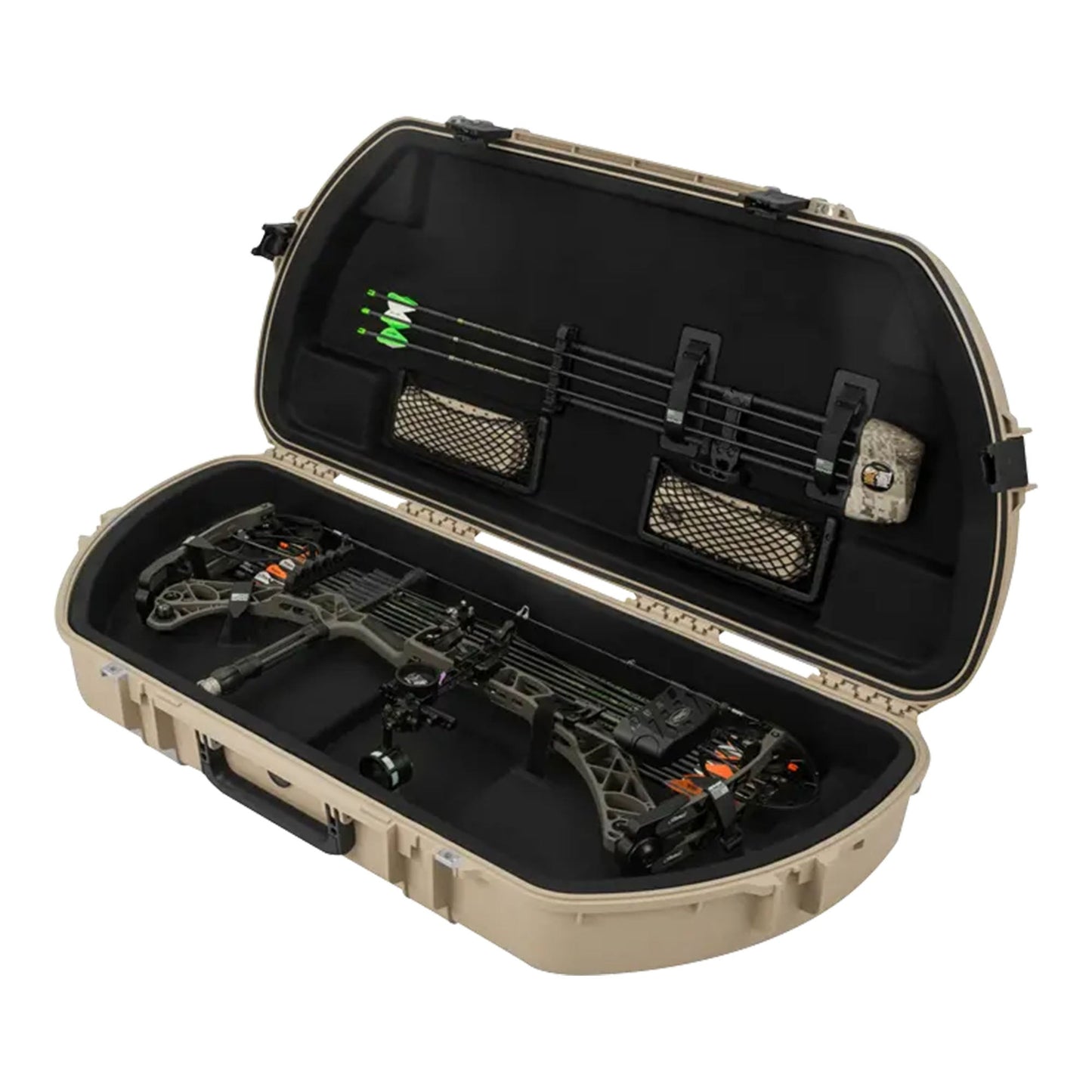SKB Hard Protective Storage Case, Archery Bow & Arrow iSeries Shaped Case, Tan - 412825