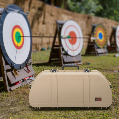 SKB Hard Protective Storage Case, Archery Bow & Arrow iSeries Shaped Case, Tan - 412825