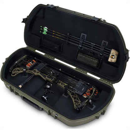 SKB Hard Protective Storage Case, Archery Bow & Arrow iSeries Shaped Case, Green - 412826