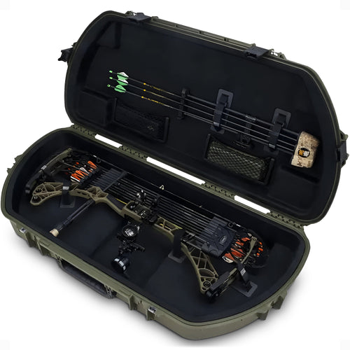 SKB Hard Protective Storage Case, Archery Bow & Arrow iSeries Shaped Case, Green - 412826
