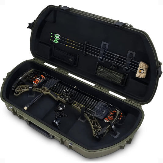 SKB Hard Protective Storage Case, Archery Bow & Arrow iSeries Shaped Case, Green - 412826