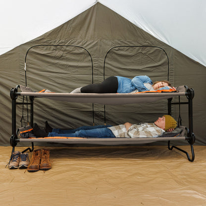 Disc-O-Bed Outdoor Convertible 2 Person Portable Camping Bunk Cots - 419678
