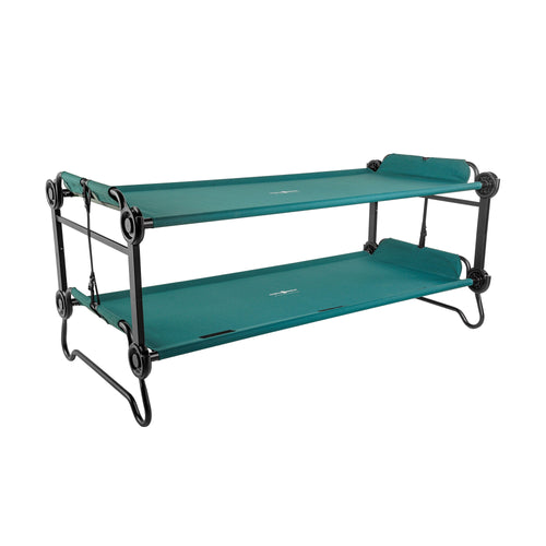 Disc-O-Bed Extra Large Outdoor Convertible 2 Person Portable Camping Cots, Green - 413480