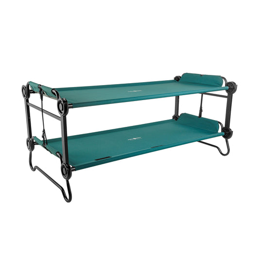 Disc-O-Bed Extra Large Outdoor Convertible 2 Person Portable Camping Cots, Green - 413480