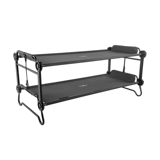 Disc-O-Bed Extra Large Outdoor Convertible 2 Person Portable Camping Cots, Black - 413481