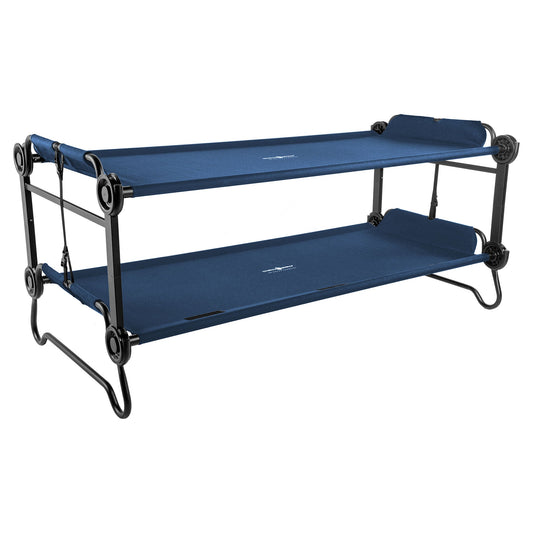 Disc-O-Bed Extra Large Outdoor Convertible 2 Person Portable Camping Cots, Navy - 413483
