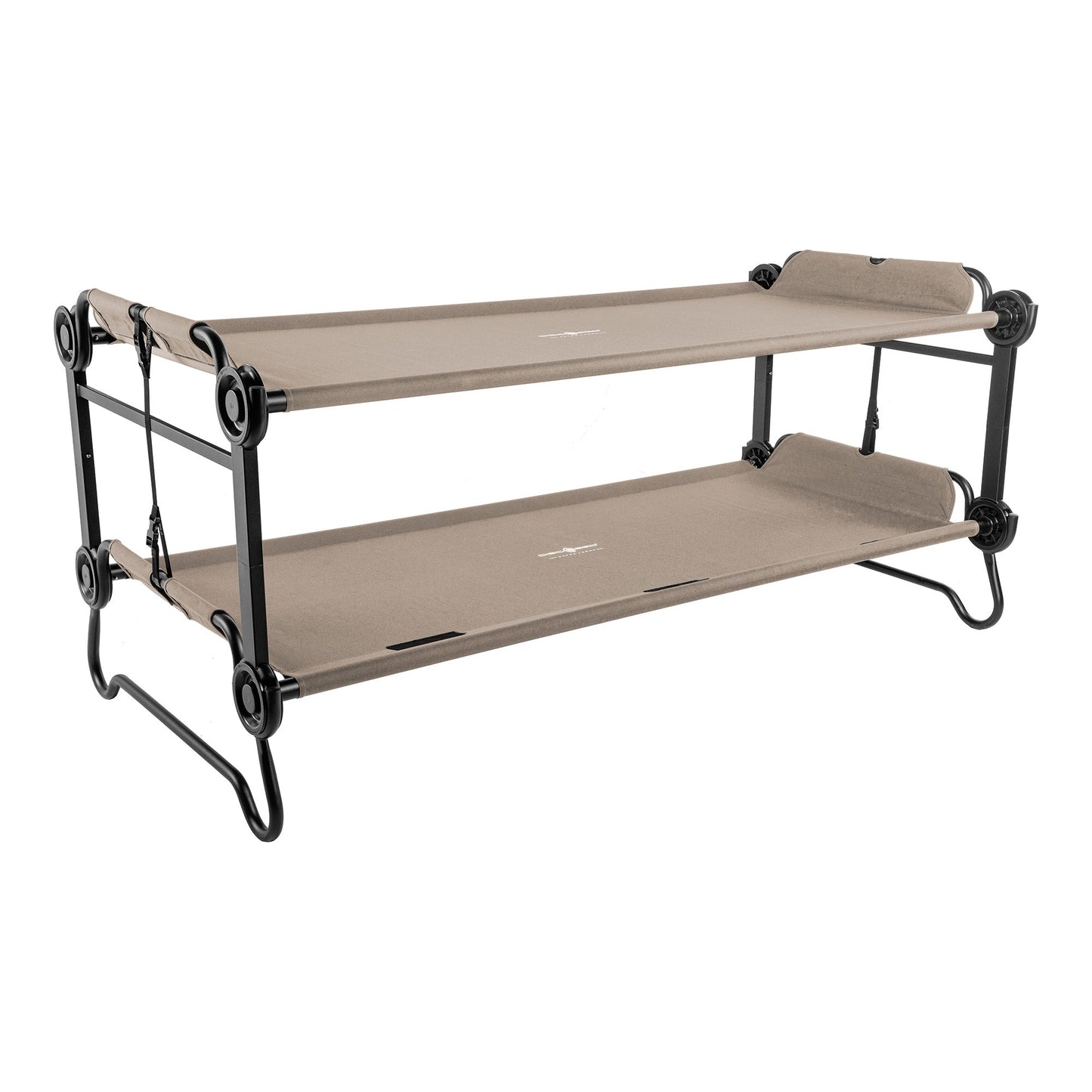 Disc-O-Bed Extra Large Outdoor Convertible 2 Person Portable Camping Cots, Tan - 413484