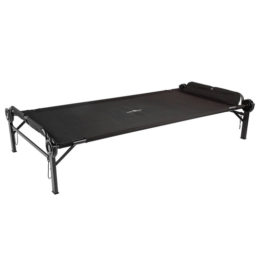 Disc-O-Bed Single Cot, Portable Sleep Solution for Tents, Cabins, Black, 2XL - 413491