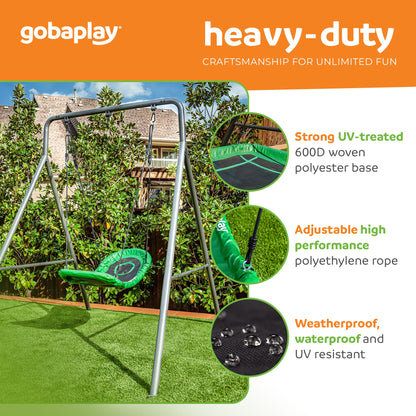 gobaplay Outdoor Swing Set Frame with Bars & gobaplay Boat Swing Platform Saucer - 416133