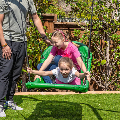 gobaplay Outdoor Swing Set Frame with Bars & gobaplay Boat Swing Platform Saucer - 416133