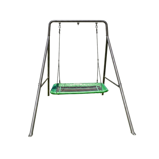 gobaplay Outdoor Swing Set Frame with Bars & gobaplay Rectangle Swing Platform - 416134