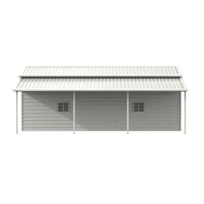 Adam Equipment 42' x 30' Vertical Steel Garage With Lean-to