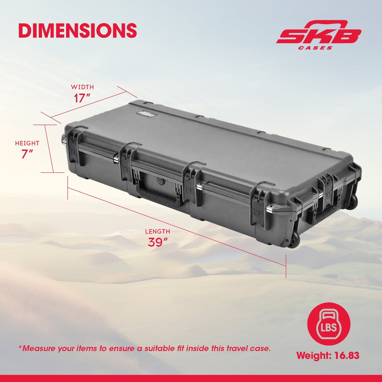 SKB iSeries Durable Baseball Bat Case for 10 Bats, Weatherproof, Secure Locks - 420651