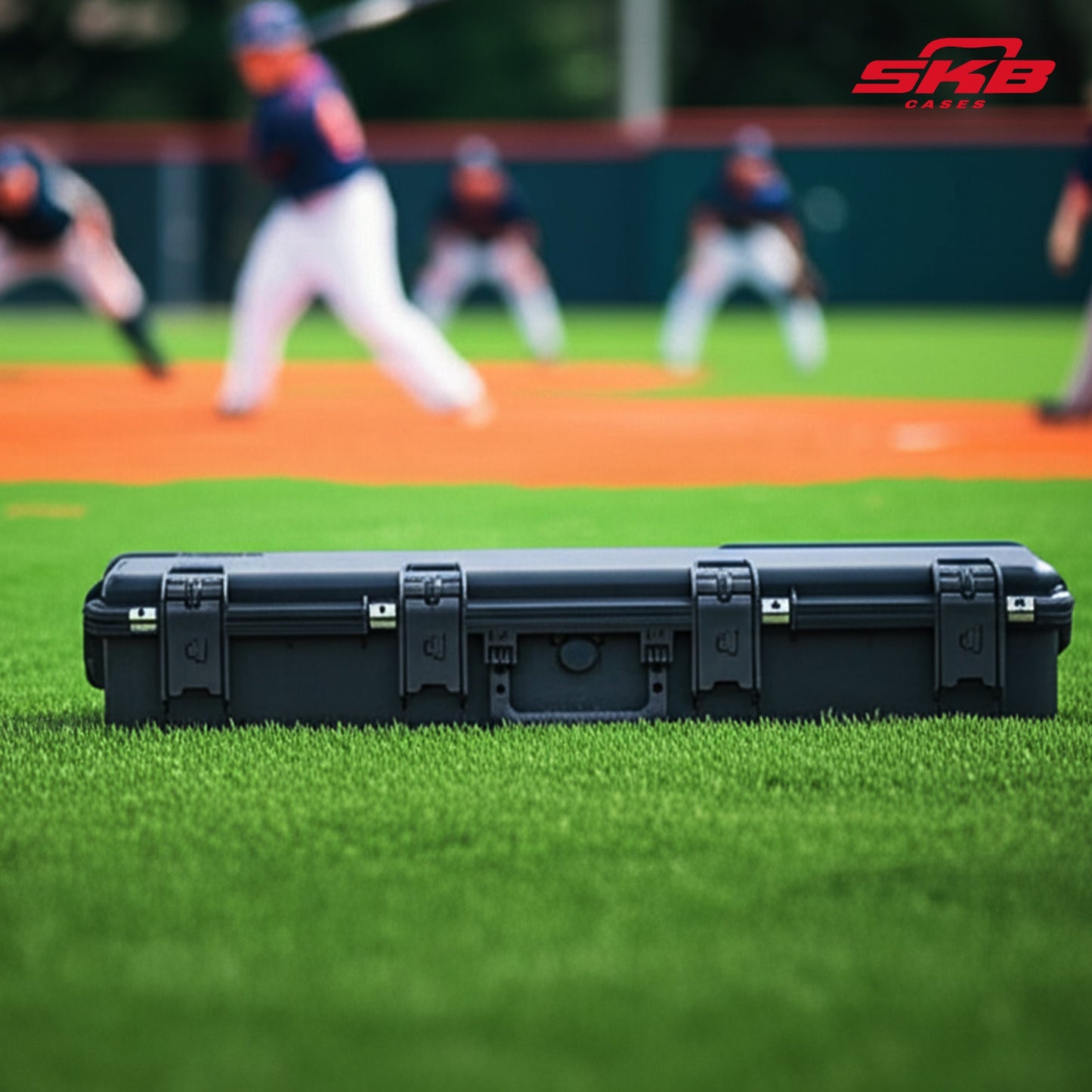 SKB iSeries Durable Baseball Bat Case for 10 Bats, Weatherproof, Secure Locks - 420651