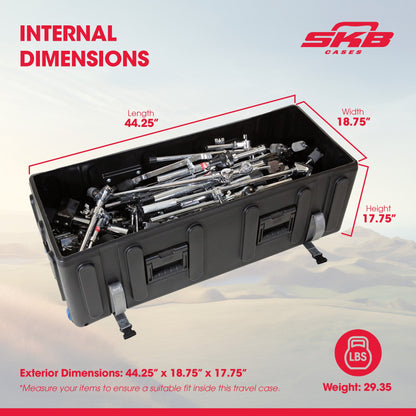 SKB Drum Hardware Case with Wheels, Durable Polyethylene Mobile Storage (Used) - 427398
