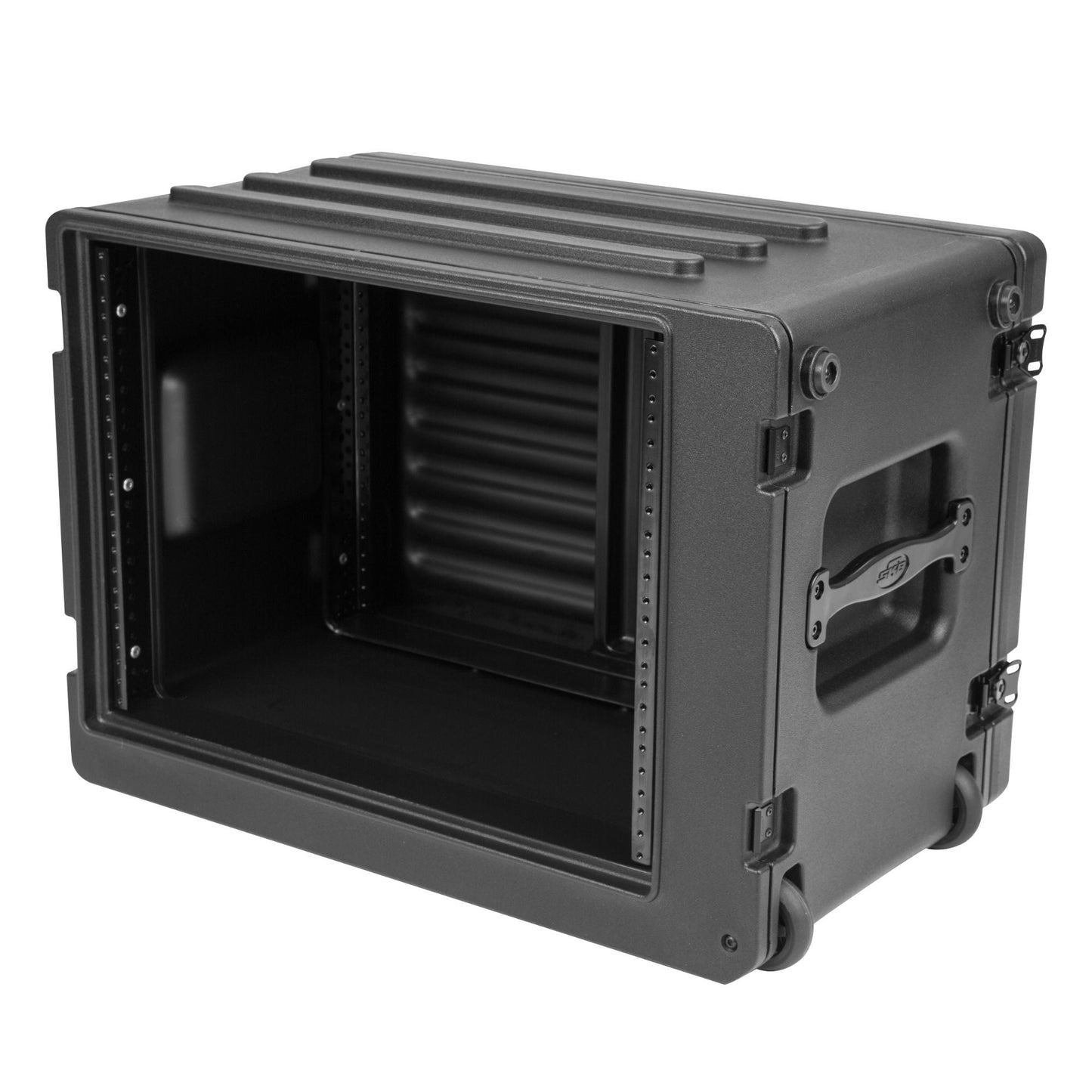SKB 8U rSeries Rolling Rack w/Integrated Back Wheels & Pull Handle - 424982