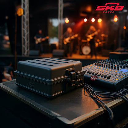 SKB Roto Rack/Mixer Top Console, 10U Slanted Rackmount with, Hard Lid and Door - 421585