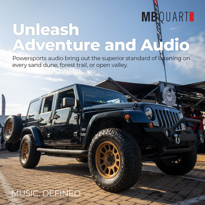MB Quart Rear Soundbar, 8" Speakers, Jeep Wrangler JL 18-23/Gladiator JT 20-23 - 422638